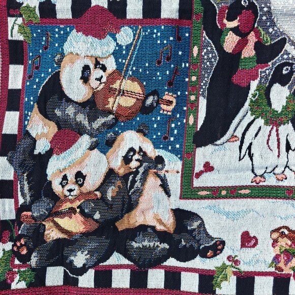 Vintage Tapestry Throw Blanket Christmas Goodwin Weavers Edith Collection 48x56 - Picture 6 of 9